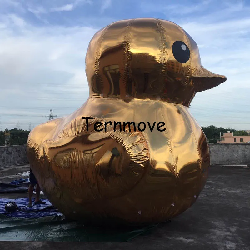 giant promotional pvc duck Inflatable Mirror Surface Christmas Ball gold mirror Ball Light Mirror Reflection Stage advertising