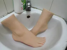 new girls simulate exciting foot feet sweet toes mold tanning skin natural clear toenails
