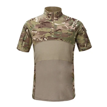 

New Camouflage Tactical T-shirt Man Summer Elastic Military Style Army Combat T-shirts Cotton Long Sleeve Camo Hunt Clothes
