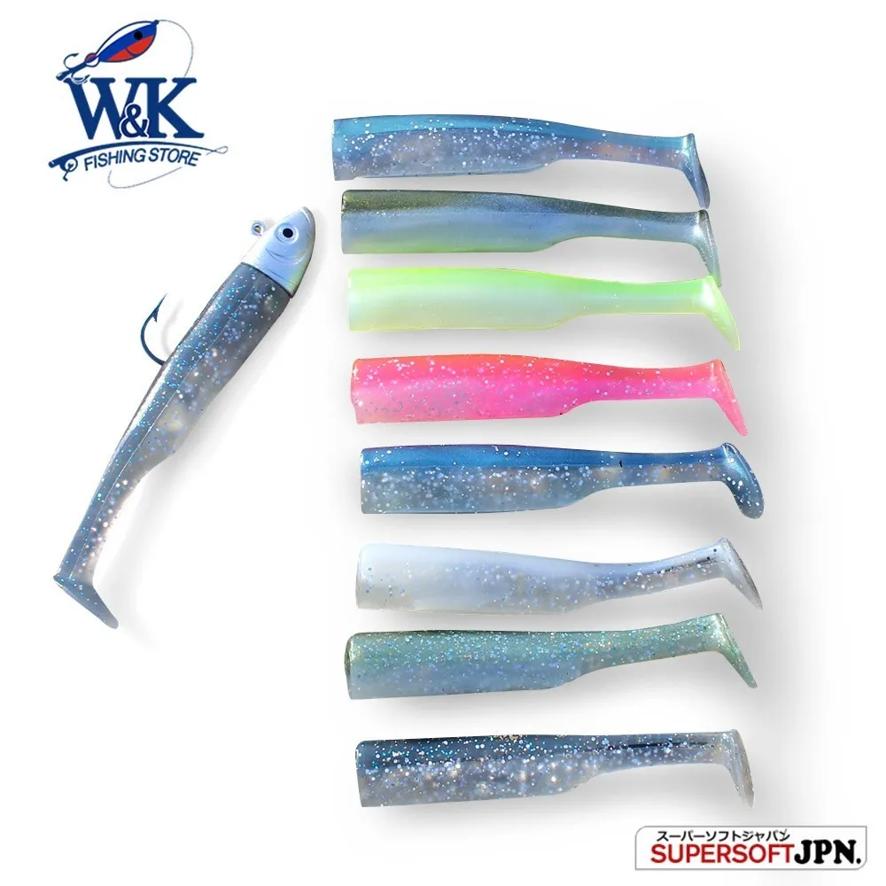 W & K-señuelo Swimbaits Black Minnow Action Soft Lure Pro, equipo de pesca  para peces grandes, puntas de pesca, señuelo para peces en roca, 9cm x 8g