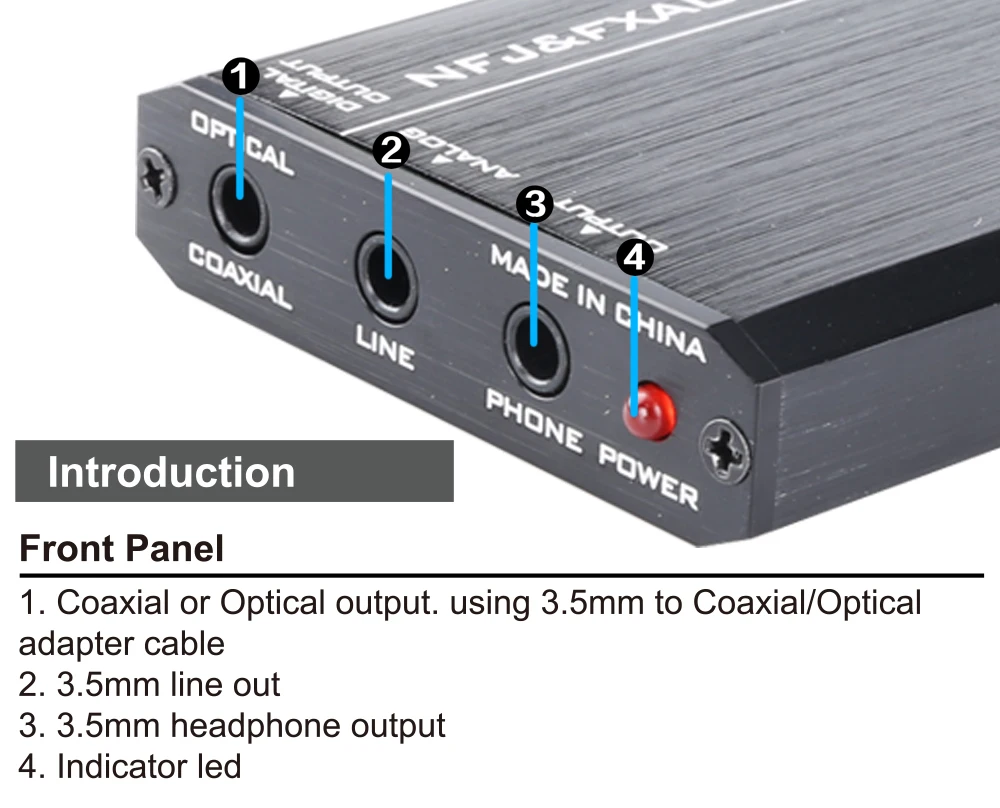 NFJ& FXAUDIO UK-01 мини аудио Внешняя USB Звуковая карта портативный усилитель для наушников усилитель выход CM6533 MAX9722