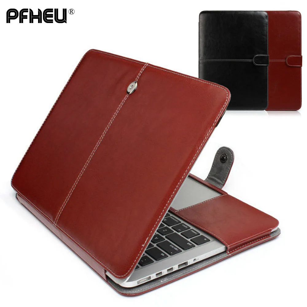 Pfheu Classic Pu Leather Laptop Case Bag For Apple Macbook Air Pro