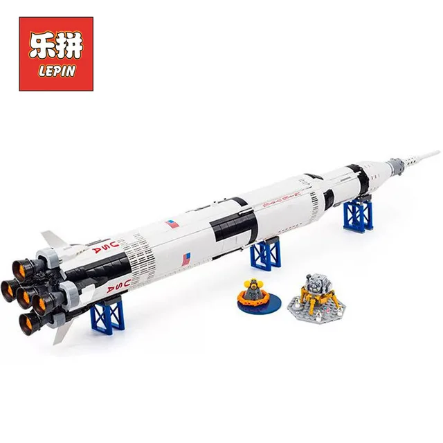 

Lepin 37003 Creative Series The Apollo Saturn V Launch Vehicle Set 21309 Building Blocks Bricks Toys For Children birthday Gifts