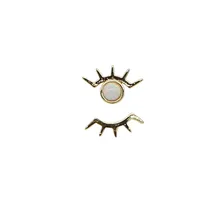 Золотой Турецкий Дурной глаз Шпильки ресницы прекрасный подарок для девочки Опал Камень наивысшего качества очаровательные глаза шпильки двойной пирсинг серьги
