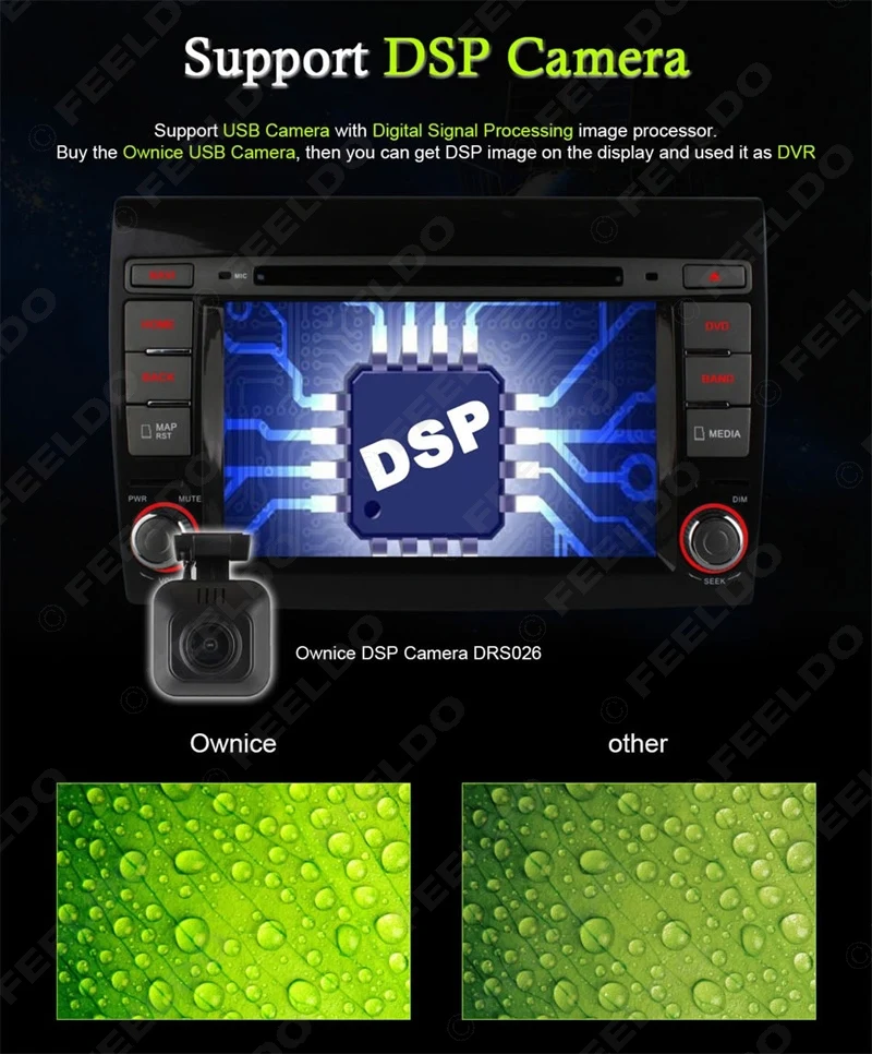 Top FEELDO 7"  Android 6.0 (64bit) DDR3 2G/32G/4G LTE Octa Core Car DVD GPS Radio Head Unit For Fiat Bravo(2007~2012) #2456-F4 5