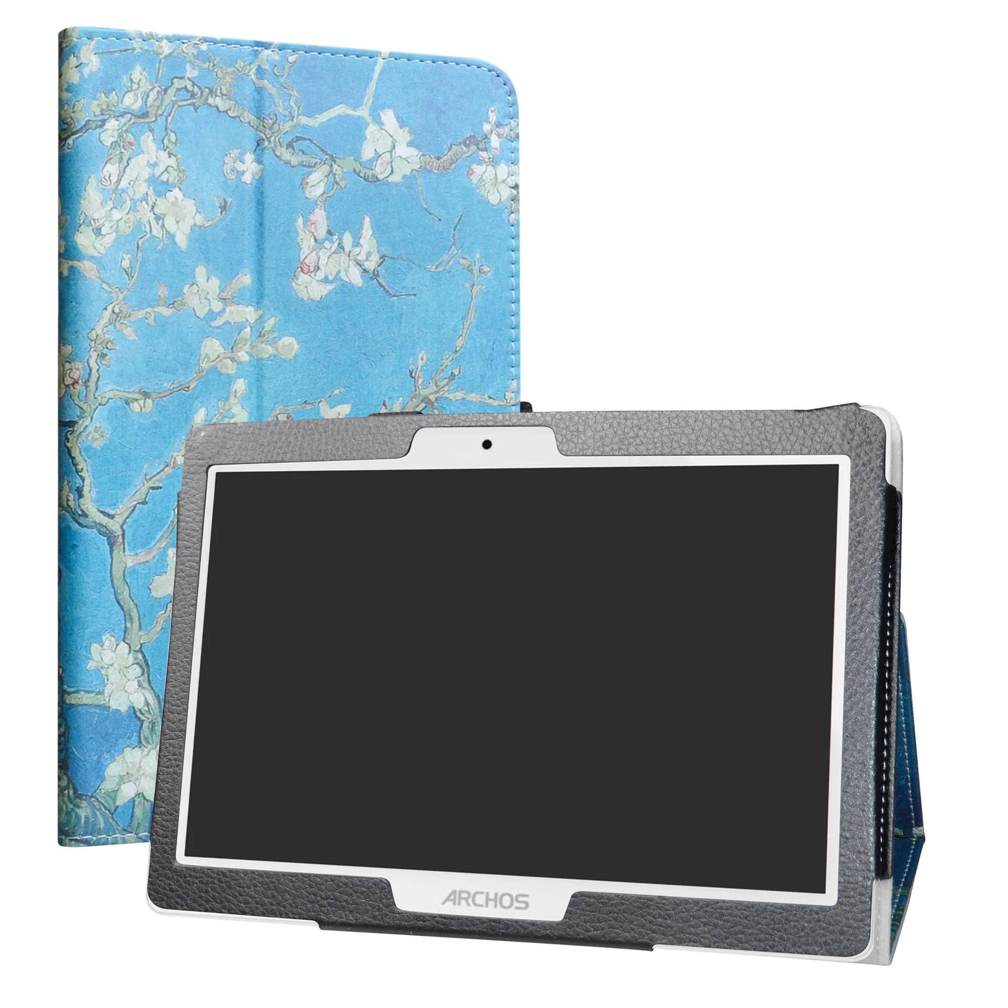 

For 10.1" Archos 101 Oxygen 4G Tablet Case Folding Stand PU Leather cover with Magnetic closure