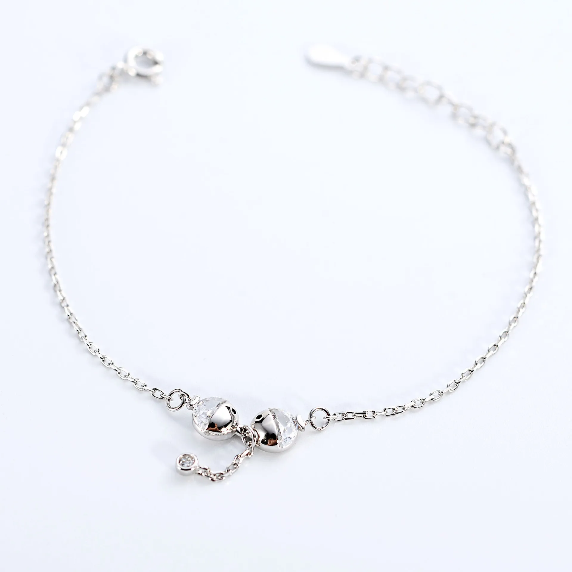 cute kiss fish zircon bracelet 100% 925 Sterling Silver Jewelry fashion hypoallergenic bracelets for girl gift