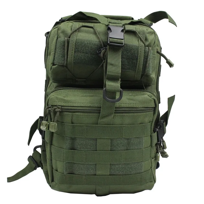 Tactical Assault Pack Military Sling Backpack Waterproof EDC Rucksack Molle Bag For Hiking Hunting Traveling Camping 20L - Цвет: OD