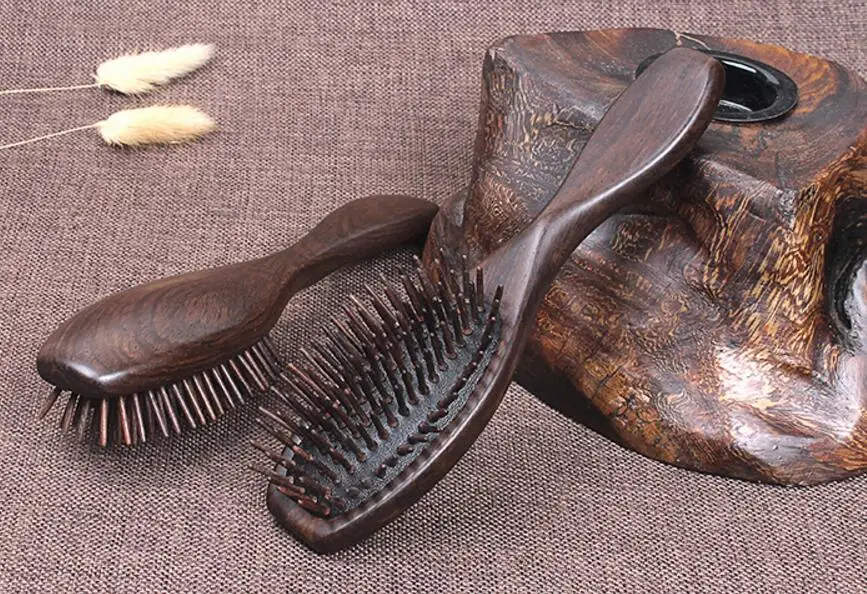 Sandalwood comb hair Brush Wooden Hair Care Spa Massage Comb Antistatic Comb J19