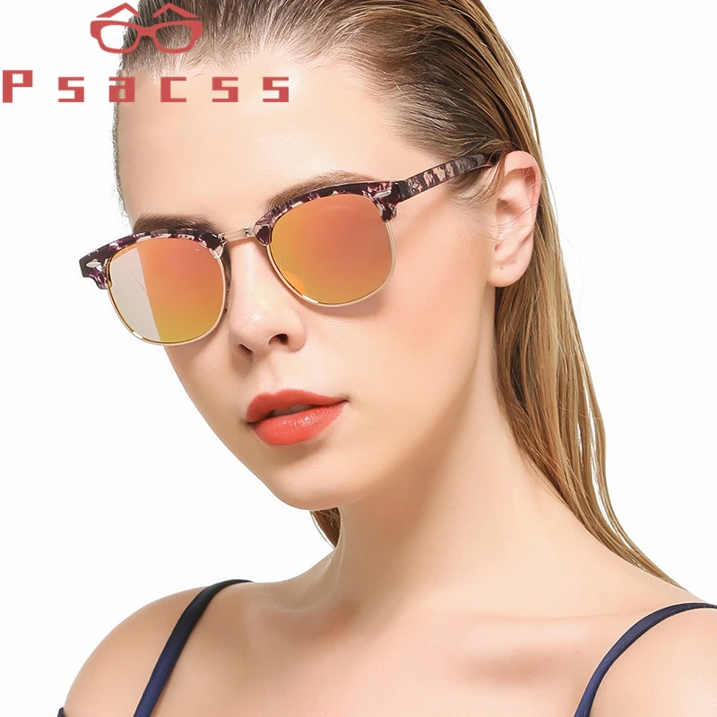 

Psacss Round Polarized Sunglasses Women's Men High Quality PC Vintage Brand Designer Sun Glasses For Driving Party Shades UV400