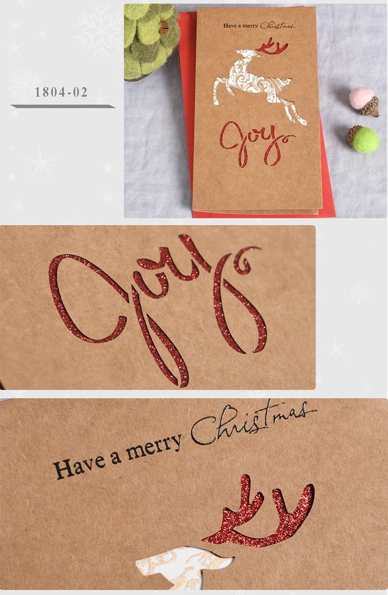Винтажные рождественские открытки визитные открытки из крафт-бумаги праздничные поздравительные открытки и открытки с новым годом