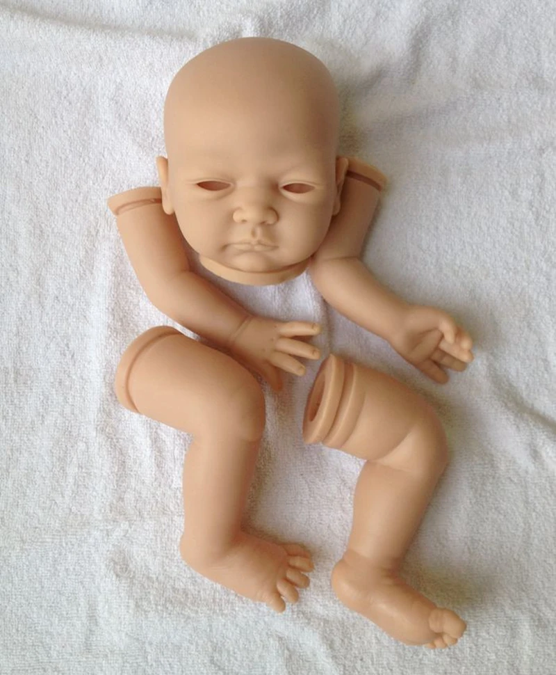 18inch DIY girl Vinyl Silicone Reborn Baby Doll Kit Unpainted Blank