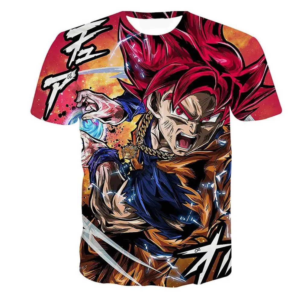 

New Dragon Ball Z Super Saiyan Vegeta 3D T-shirt Men Fashion Anime Kid Goku Cartoon T shirt Harajuku Tee Shirts Summer DBZ Tops