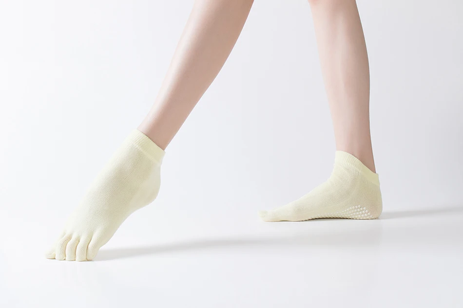 REXCHI 1 пара женские спортивные носки для йоги пять пальцев тапочки Нескользящие женские носки для пилатеса балетный каблук профессиональная защитная накладка для танцев