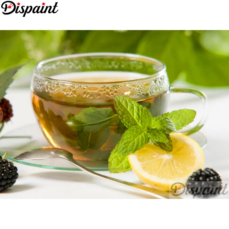 Dispaint Full Square/Round Drill 5D DIY Diamond Painting &quotTea fruit scenery&quot 3D Embroidery Cross Stitch Home Decor Gift A11629 | Дом и