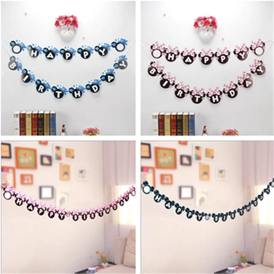 

1 SET Baby Shower Party Decorartion Glitter Happy Birthday Party Bunting Banner Letter Hanging Garlands Pastel Kids String Flags