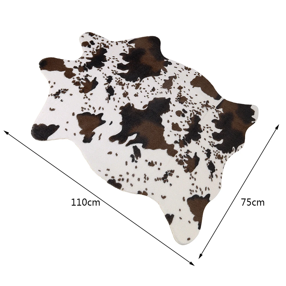 110*75 см 3D печатных ковры бархат искусственная кожа ковры коровьей шкуры животных натуральный Форма S декоративные коврики - Цвет: A