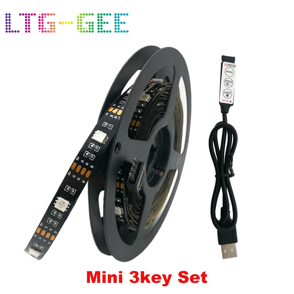 Светодиодная лента водонепроницаемая 5 в пост. Тока USB 5050 50 см 1 м 2 для телевизора
