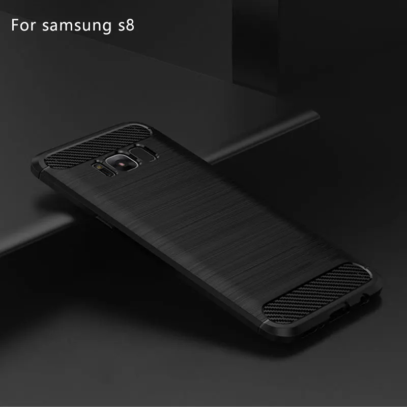 Тонкий мягкий чехол для телефона samsung s7 s8 s9 нескользящий матовый Силиконовый чехол для телефона для galaxy s7edge s8 plus s9 plus tpu чехол - Цвет: Black