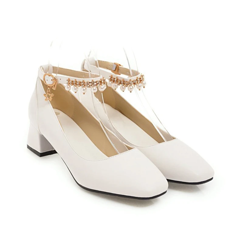 Buckle Thick High Heels