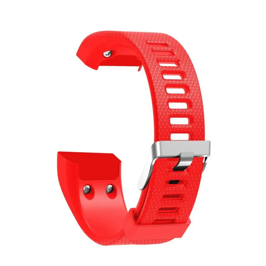 HIPERDEAL Сменный мягкий силиконовый браслет спортивный ремешок Браслет аксессуар для Garmin Vivosmart HR+ 18Jan06 Прямая поставка F - Цвет: Красный