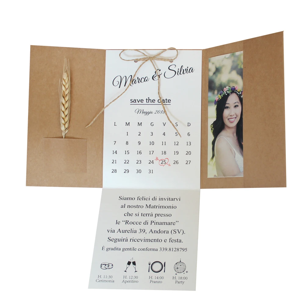 

Save the Date Wedding Invitations Pocket with Personalized Invitation Cards - Set of 50 pcs