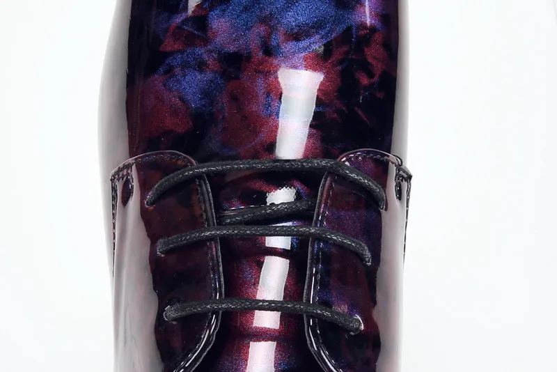 fashion camouflage men patent leather shoes mixed colors italian dress male footwear print flower wedding oxford shoes for men (16)