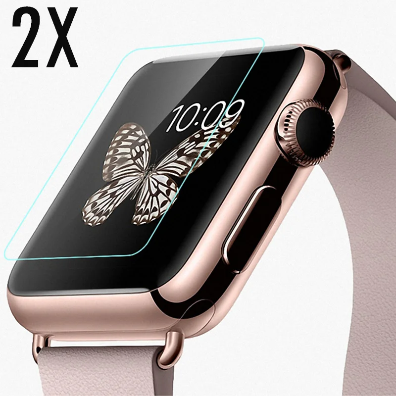 Закаленное стекло для iWatch Защита экрана Apple Watch 38 мм 42 серии 3 2 1 защитная пленка 2.5D