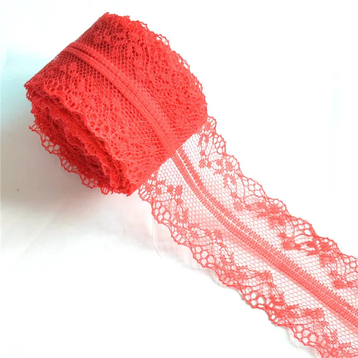 3  4cmx10M No Stretch Lace Trim Ribbon DIY Garment Tissu Fabric Accessories Lace Ribbon For Sewing Curtain Needlework Lace Ribbon