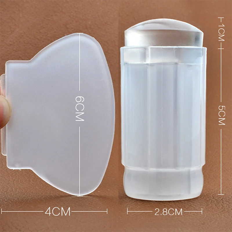 

New Product Clear Nail Art Jelly Stamper Stamp Scraper Set Polish Stamping Manicure Tools