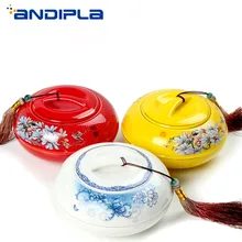 Винтажные чайные банки с кисточкой крышка чайный набор кунг-фу специи, приправы, канистра мода домашний декор украшения кофейные бобы баночки для пудры