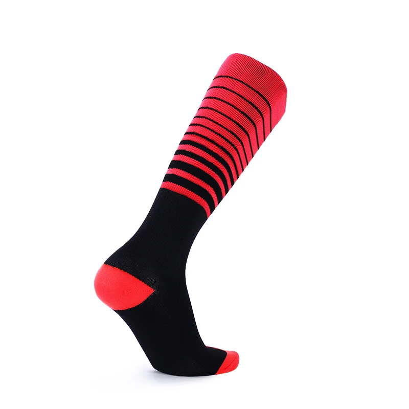 Компрессионные носки для мужчин и женщин(6 цветов) в полоску, в полете, для путешествий и для беременных и для уменьшения дискомфорта и отеков - Цвет: Red