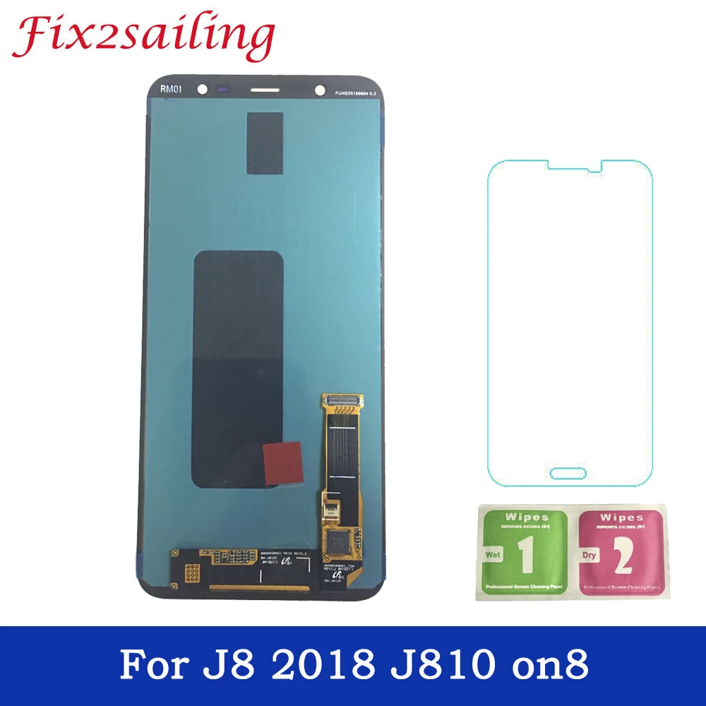 

For Samsung Galaxy J8 2018 J810 LCD Display Touch Screen Digitizer Assembly Super AMOLED LCD Screen SM-J810 Replacement