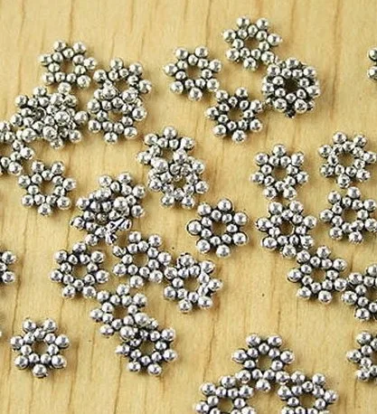

Free Shipping 1000Pcs Tibetan Silver Tone Flowers spacer Slice 7x2mm For Jewelry Making Craft DIY