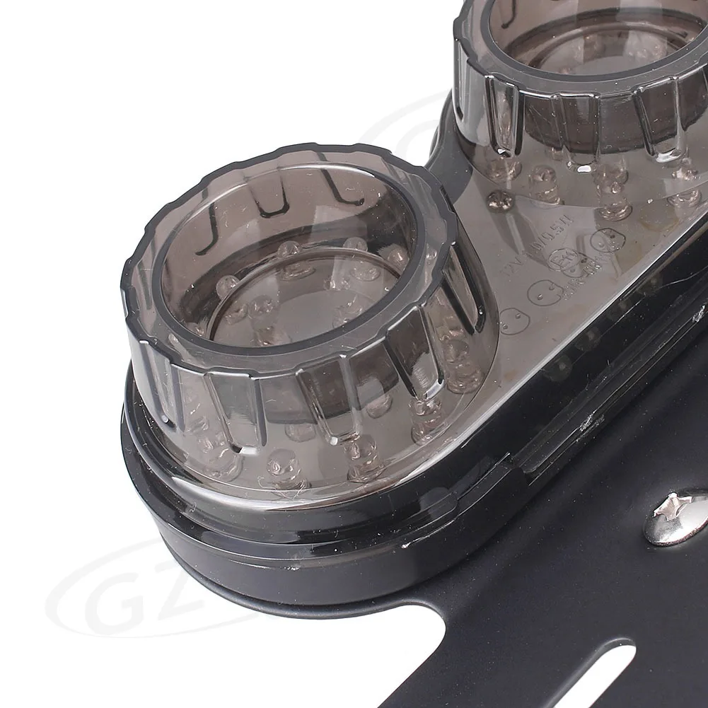 E-mark Universal Intergrated LED Turn Turning Signal Brake Tail Light License Plate Smoke