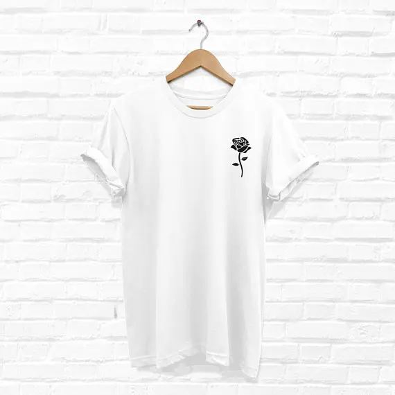 Футболка с черной розой, футболка «розы», футболка с розой, белая футболка с розами, одежда с принтом «Hypebeast», модная футболка, Shirts-D998 уличная одежда - Цвет: White
