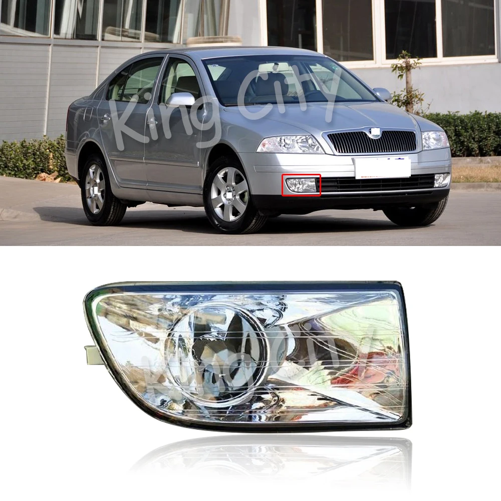Cheap CAPQX For Skoda Octavia 2007 2008 2009 Front Bumper Fog Light Foglamp Day Running Light DRL Driving Light Foglight without Bulb 1