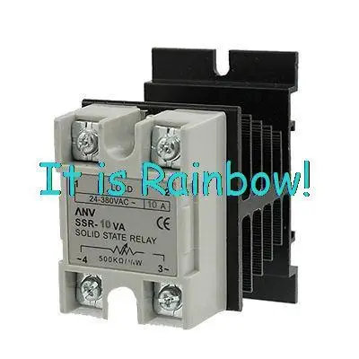 

Free Shipping 75-480V AC 10A Solid State Relay Voltage Resistance Regulator w Heat Sink