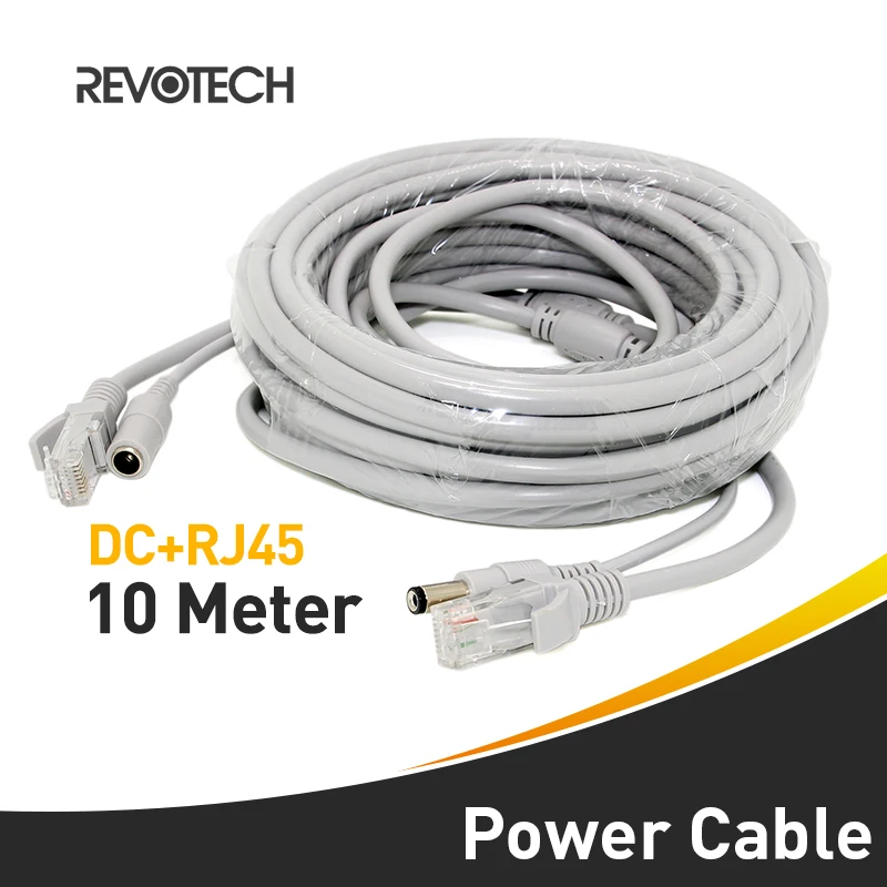 DC+ RJ45 Ethernet кабель питания CCTV сети Lan кабель 10 м для системы NVR IP камера