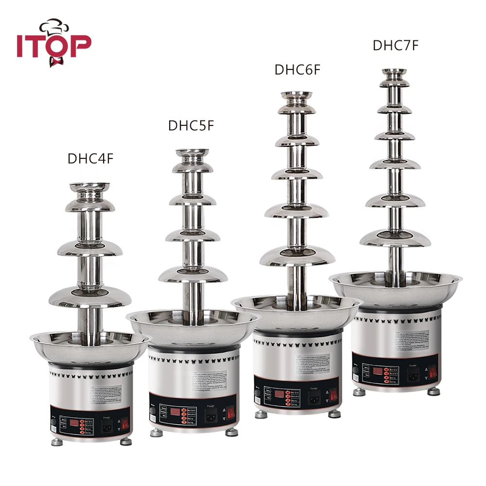 Itop Chocolate Fountain Stainless Steel Chocolate Waterfall Machine Melting Warming Function 4 5 6 7 Tiers Commercial Use Machine Machine Machinemachine Chocolate Aliexpress