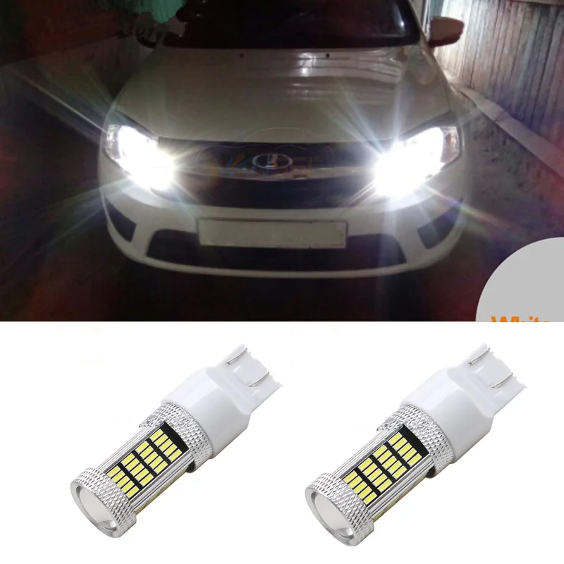 Shinman 2 шт. DRL светодиодная лампа 7443 7444 W21/5W светодиодные лампы для Lada Kalina аксессуары
