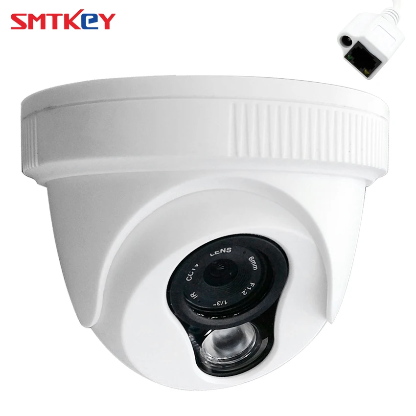 

SMTKEY HD IP Camera 720P Surveillance Indoor Dome Camera 1MP Network CCTV IP Security Camera
