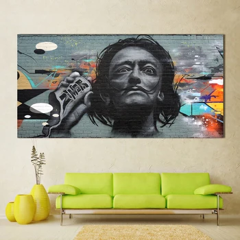 

HDARTISAN Modern Oil Painting Graffiti Canvas Art Wall Pictures For Living Room Home Decor Printed Frameless