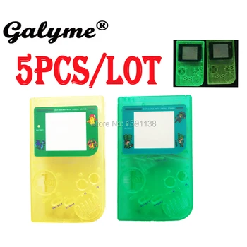 

5pcs/lot Light Green/Yellow Color Fit GameBoyGB Original DMG-01 GBO DMG Repair Housing Shell Screen Glow in Dark Luminous Cover