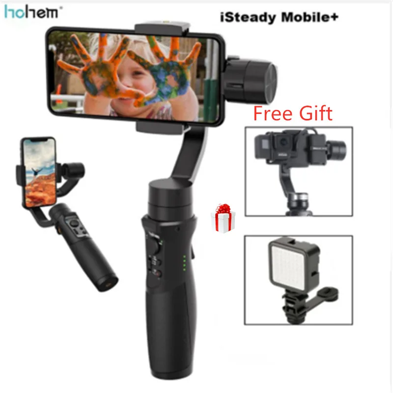 

Hohem iSteady Mobile+ Plus 3-axis Handheld Gimbal Smartphone Stabilizer for iPhone Andriod Huawei Samsung Smart Phones Gopro