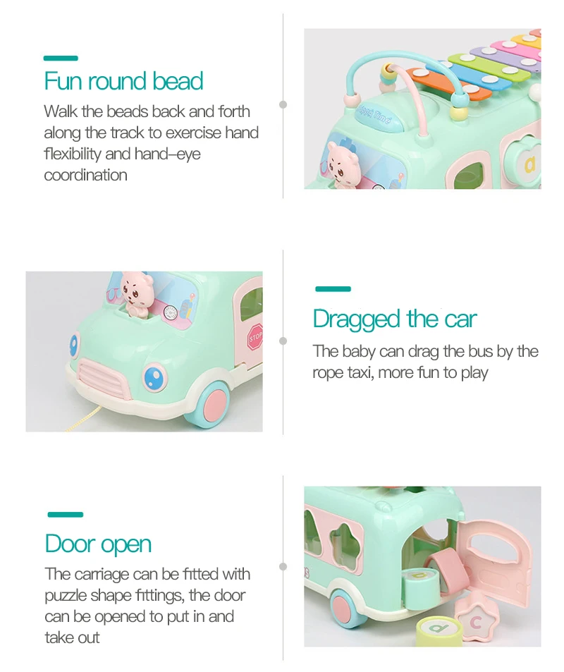 Piano de Brinquedo Musical do Bebê Bater na Tecla de Piano Educativos de Som Brinquedos do Bebê Instrumento Crianças Música Ônibus Classificador 8-note Criança Brinquedos 9 High Quality Brinquedos e hobbies
