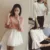 Automne femmes blanc chemisier en mousseline chemise Coréenne style col rond trompette manches femme Top tee harajuku élégant OL travail vêtements