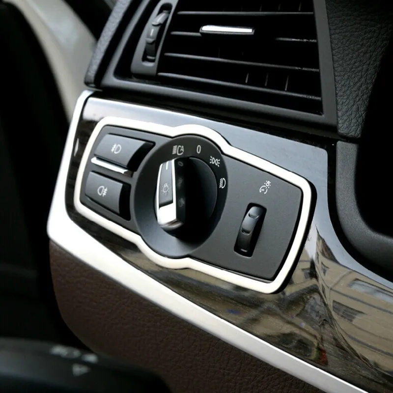 CNORICARC хром центральный головка кнопка переключения лампы рамки Накладка для BMW F01 F02 F11 F07 F10 F25 F26 Ленты из нержавеющей стали