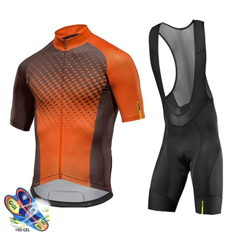 

Mavic 2019 Pro Cycling Team Summer clothes Man Short Sleeve Cycling Jerseys Bib Shorts Suit Triathlon Clothing Cycling Jersey