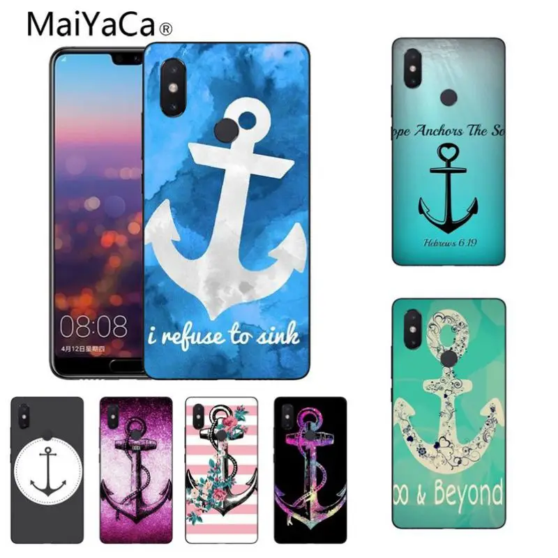 

MaiYaCa Anchor the ocean New Personalized print Phone Accessories Case For Xiaomi Mi Note 3 mi6 6 Plus mi 6X Note 2 3 case